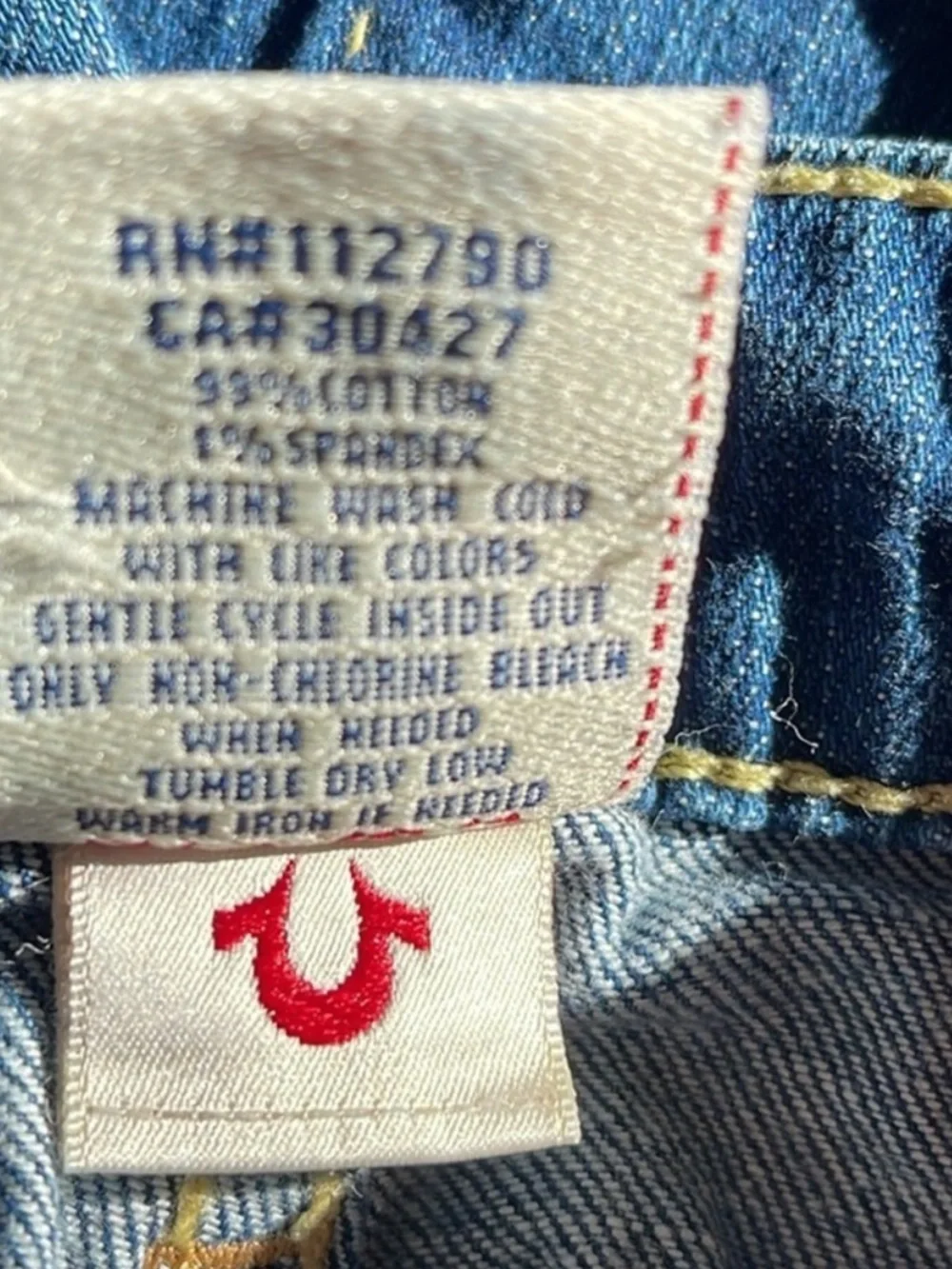 True Religion Low Rise Billy Bootcut Jeans Tab Pocket Y2K 25 - Picture 8 of 10